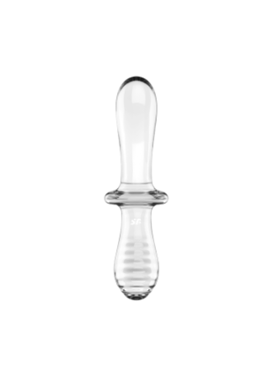 Gode en verre borosilicaté massif transparent Double Crystal Satisfyer - CC597829